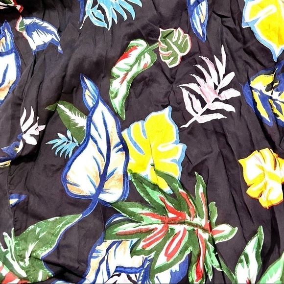 Cooper & Ella Anthro Women's Flowy Navy Tropical print Kaftan maxi dress size S - Picture 8 of 12